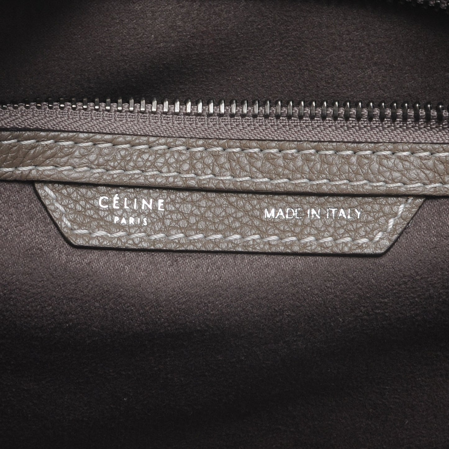 Drummed Calfskin Mini Luggage Bag Souris