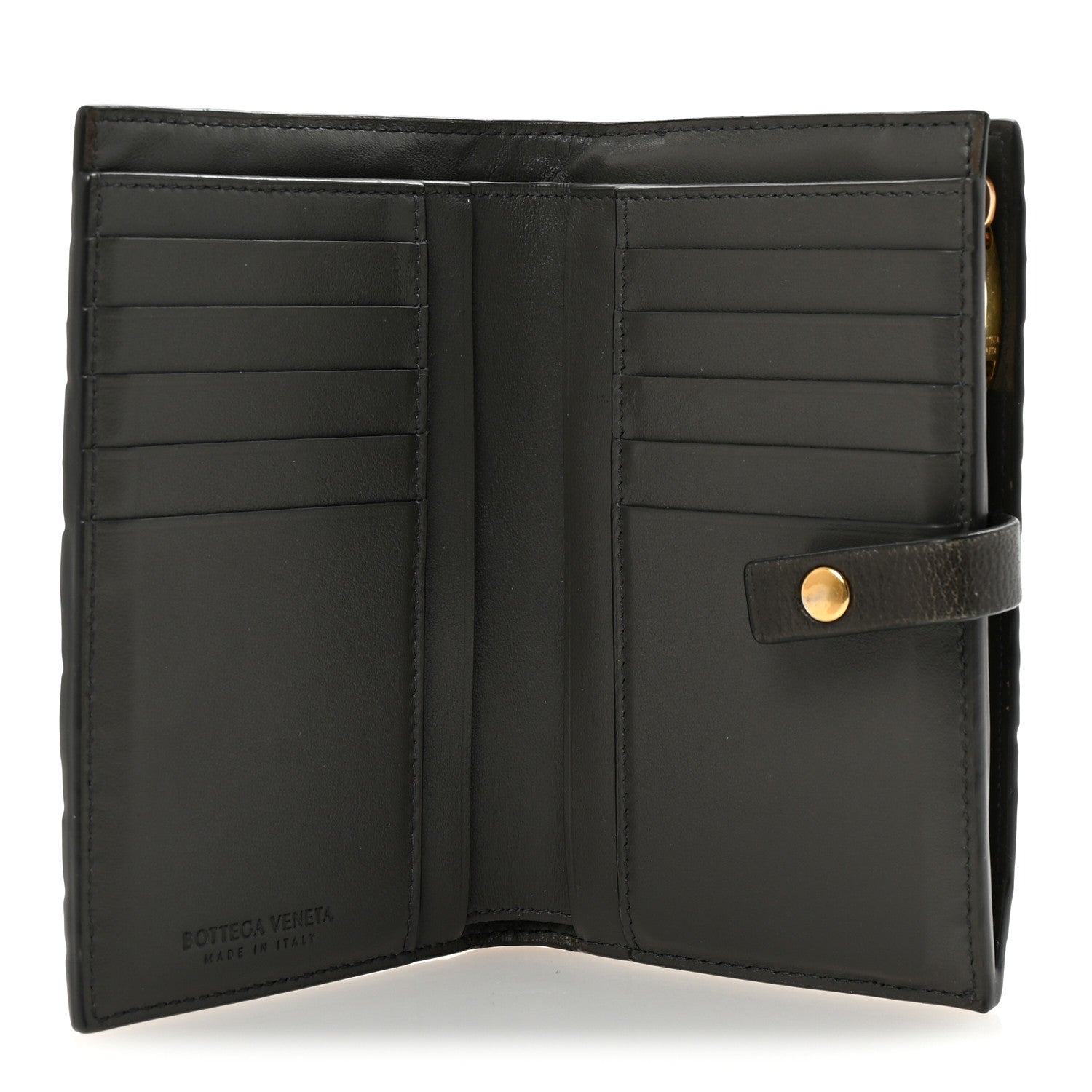 Bottega Veneta Nappa Intrecciato Bifold Zip Wallet Ebano 5 of 8