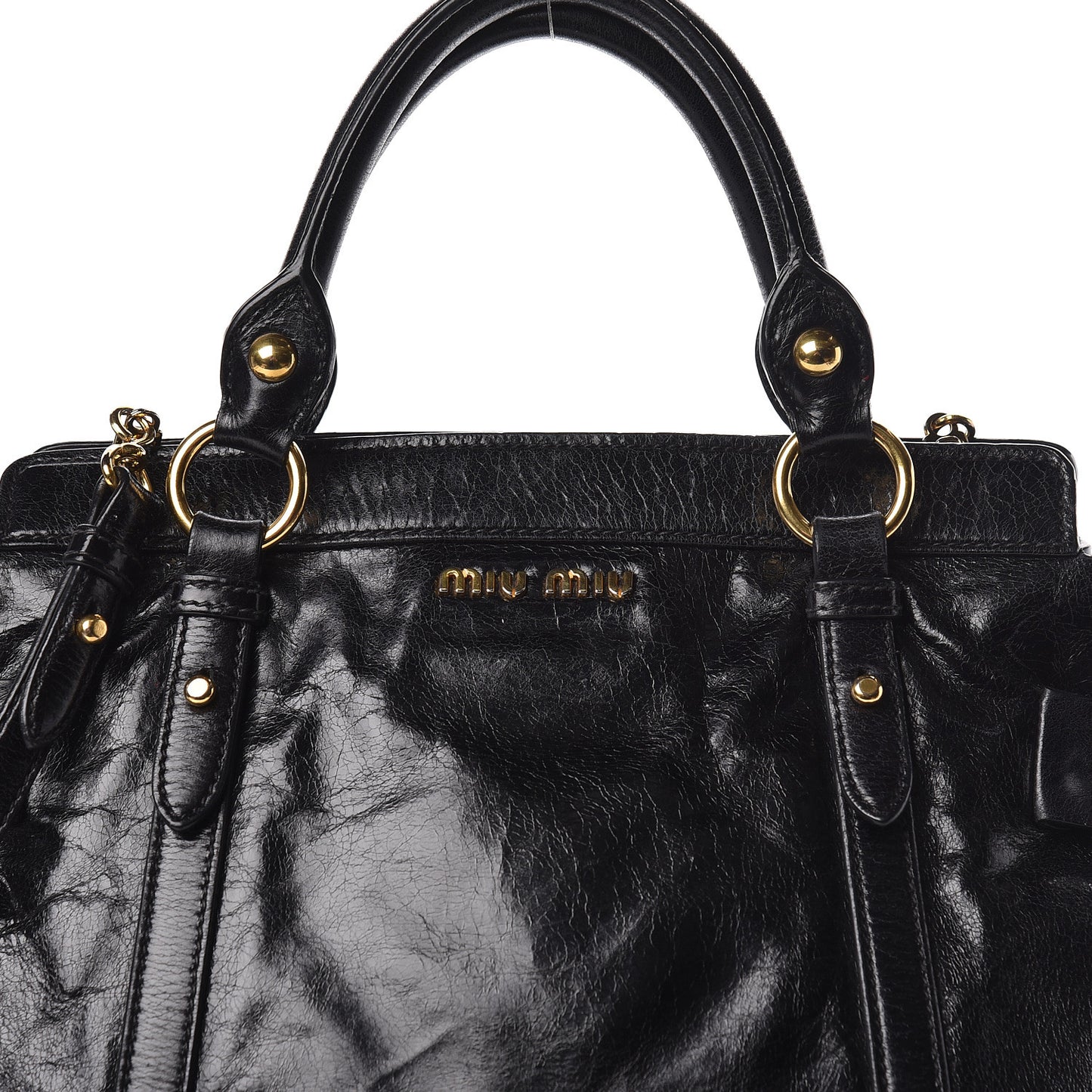 Vitello Lux Bow Tote Black