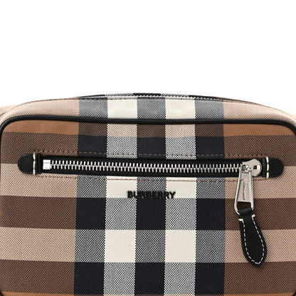 Burberry Cotton Calfskin Check Print Belt Bag Light Brown 8 of 10
