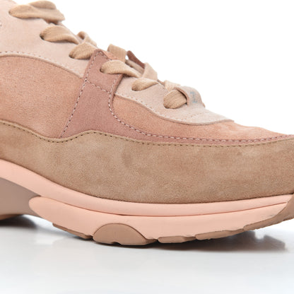 Chanel Nylon Lambskin Suede Calfskin CC Sneakers 39 Pink 11 of 21