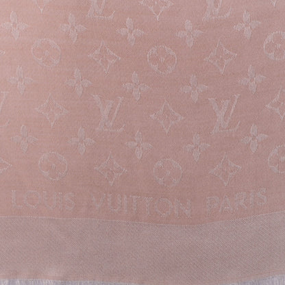 Louis Vuitton Wool Silk Monogram Shawl Natural 4 of 12
