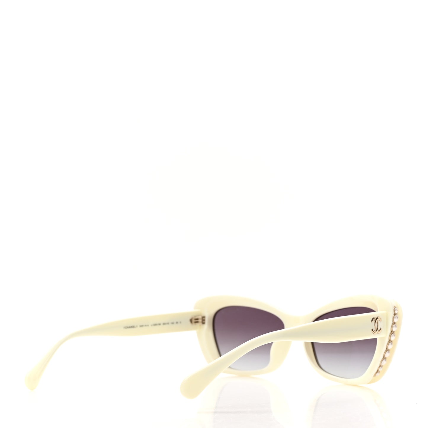 Acetate Pearl Cat Eye CC Sunglasses 5481-H White