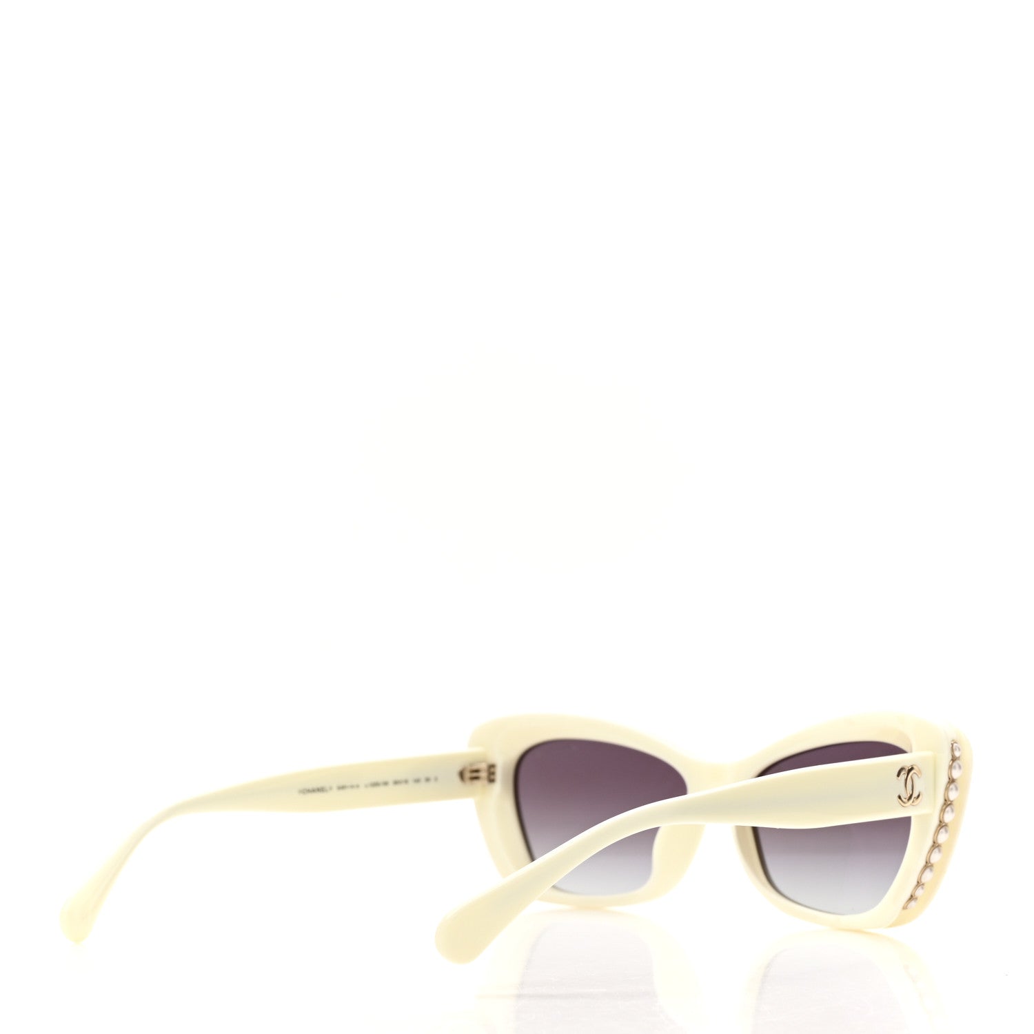 Chanel Acetate Pearl Cat Eye CC Sunglasses 5481-H White 4 of 7
