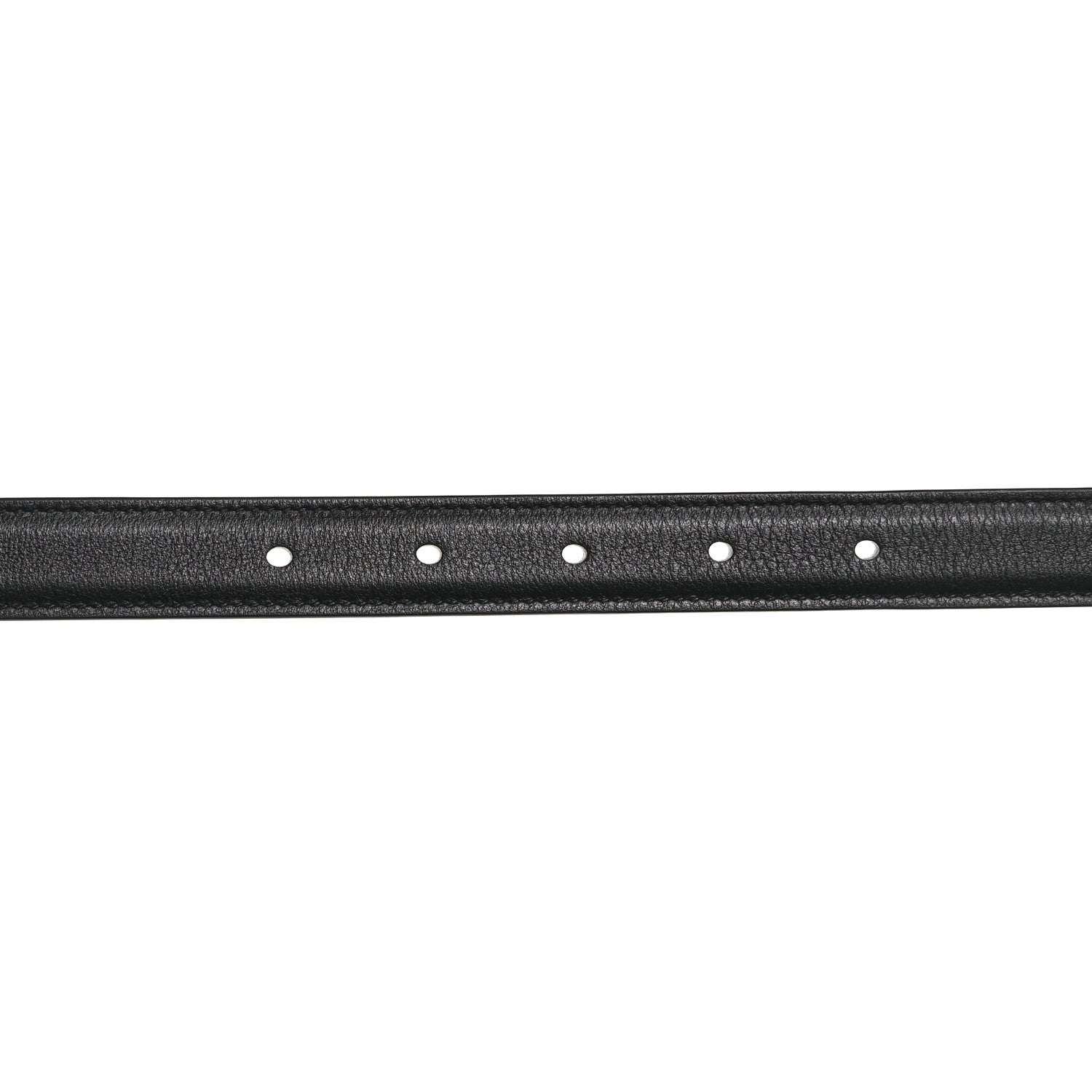 Saint Laurent Smooth Calfskin Monogram Narrow Square Buckle Belt 65 26 Black 5 of 6