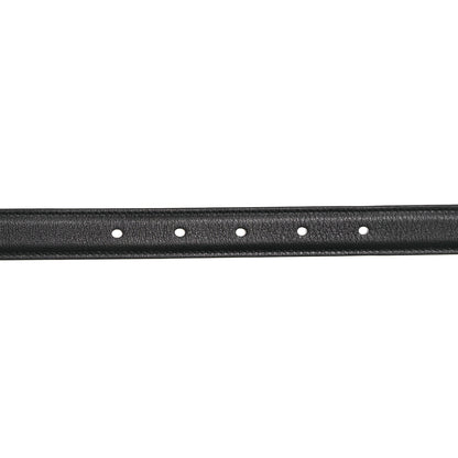 Saint Laurent Smooth Calfskin Monogram Narrow Square Buckle Belt 65 26 Black 5 of 6