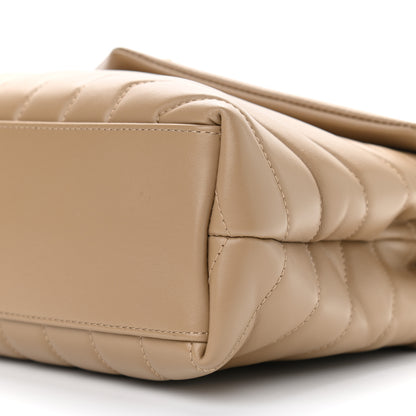 Saint Laurent Calfskin Y Quilted Monogram Small Loulou Chain Satchel Dark Beige 10 of 10