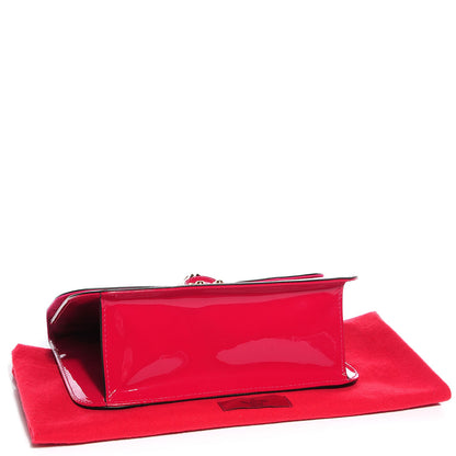 Valentino Garavani Patent Large Glam Lock Rockstud Flap Cyclamin 6 of 24
