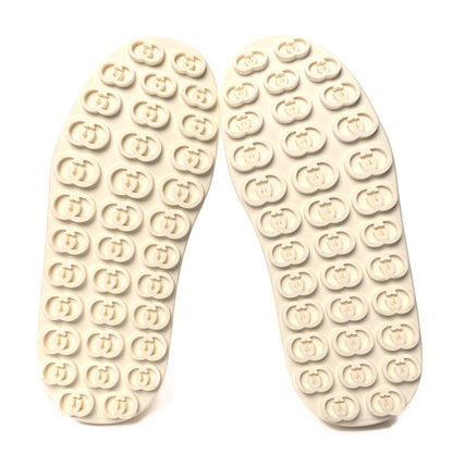 Gucci Canvas Lame Crystal GG Monogram Womens 1977 Tennis Platform 52mm Sneakers 36 Gardenia Silver Mystic White 5 of 7