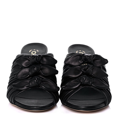 Chanel Calfskin Bows CC Mules 38 Black 2 of 10