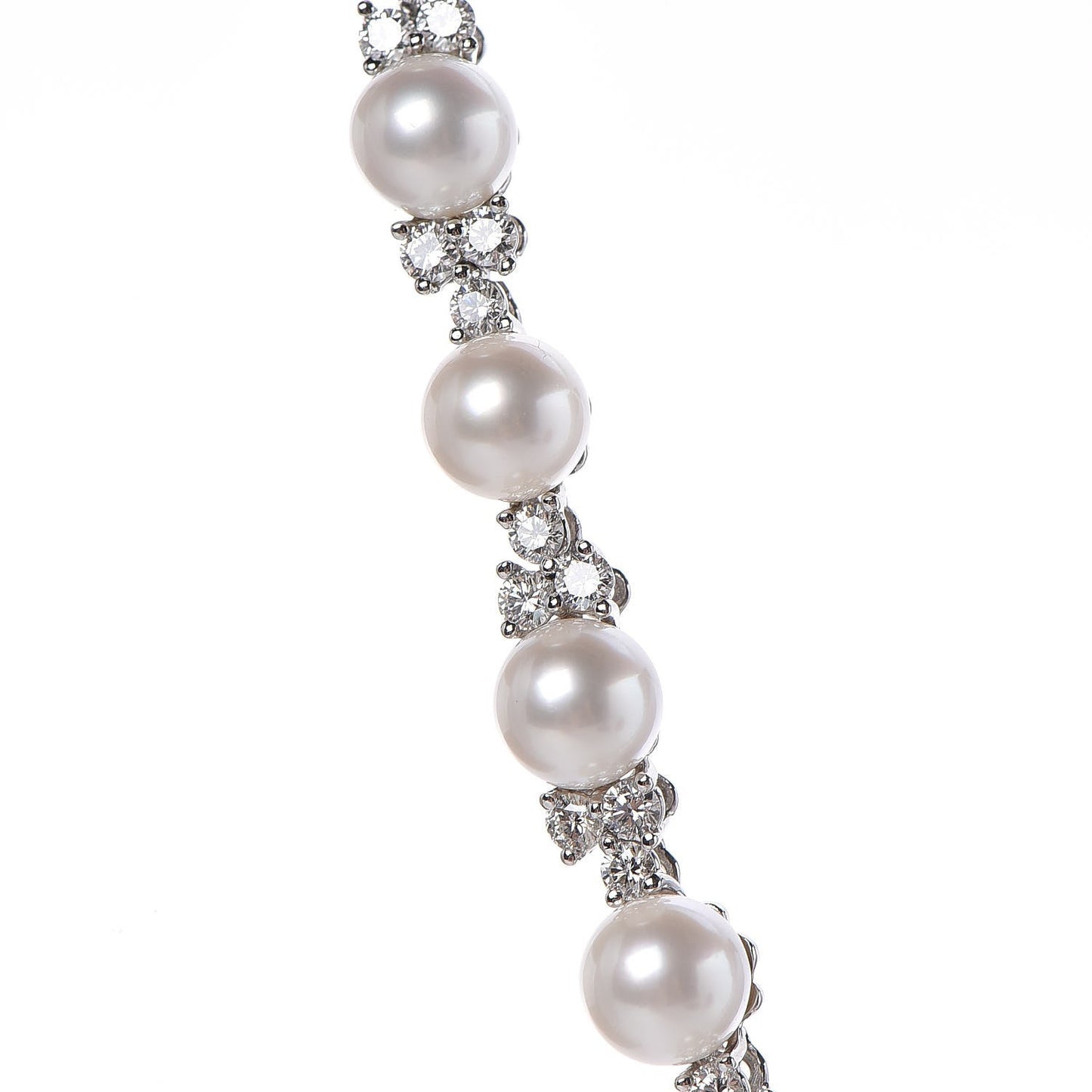 Platinum Diamond Akoya Pearl 6.5-7mm Aria Necklace