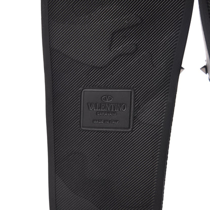 Valentino Garavani Rubber Rockstud Slide Sandals 39 Black 8 of 9