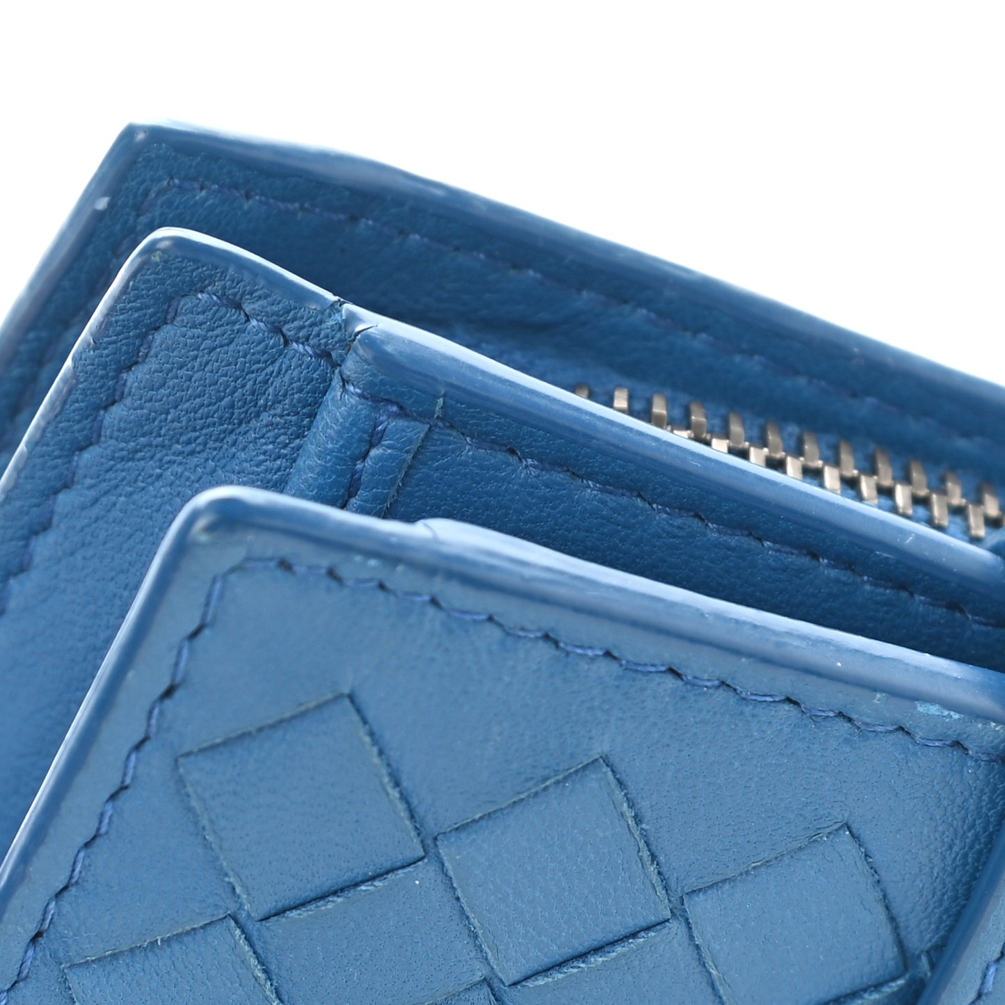 Nappa Intrecciato French Flap Wallet Electrique