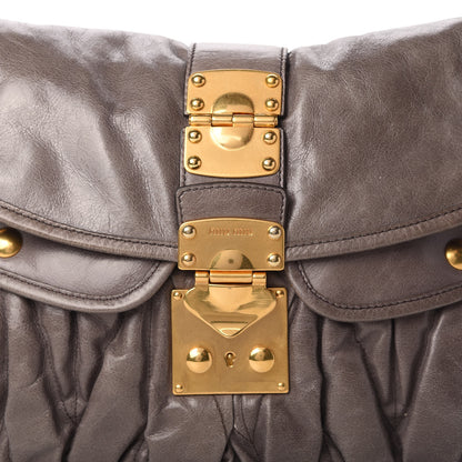 Miu Miu Nappa Matelasse Coffer Hobo Juta 11 of 12