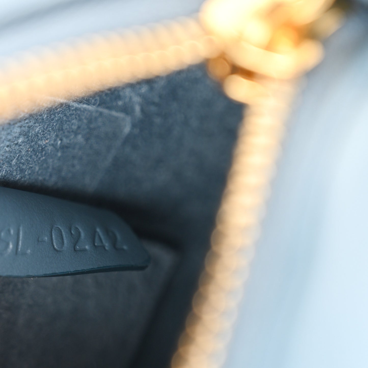 Smooth Calfskin Cuir Triomphe Oval Bag Denim