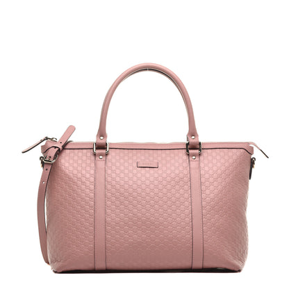 Gucci Soft Microguccissima Medium Zippered Satchel Soft Pink 1 of 10