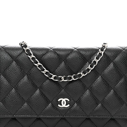 Chanel Caviar Quilted Wallet on Chain WOC Black 4 of 11