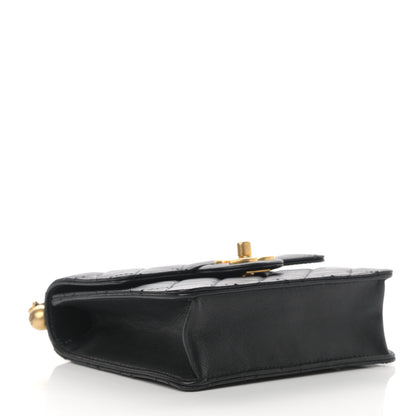 Chanel Goatskin Quilted Chic Pearls Flap Black 4 of 11