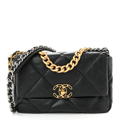 Chanel Lambskin Quilted Medium Chanel 19 Flap Black 1 of 10
