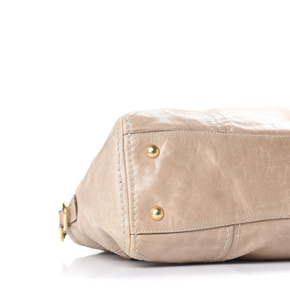 Prada Vitello Shine Antik Shopping Satchel Cammeo 6 of 8