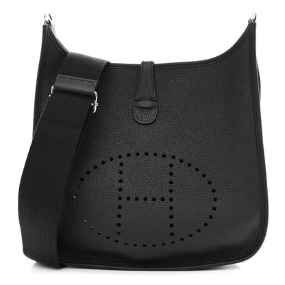 Hermes Taurillon Clemence Evelyne III PM Black 1 of 11