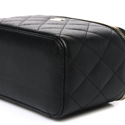 Chanel Caviar Quilted Small Vanity Case With Chain Black 10 of 10