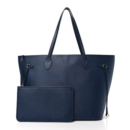 Louis Vuitton Epi Neverfull MM Indigo 3 of 10