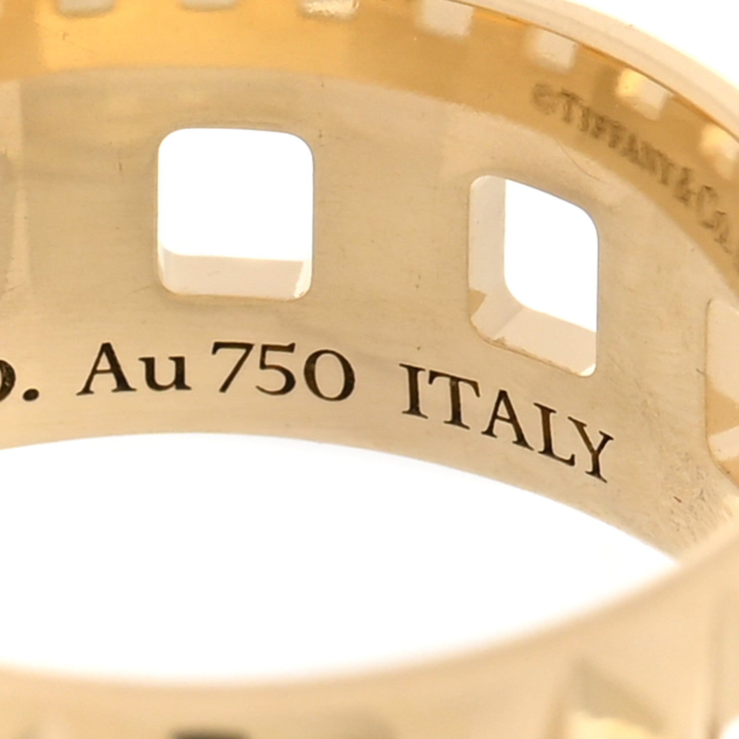 Tiffany 18K Yellow Gold T True Wide Ring 52 6 5 of 5