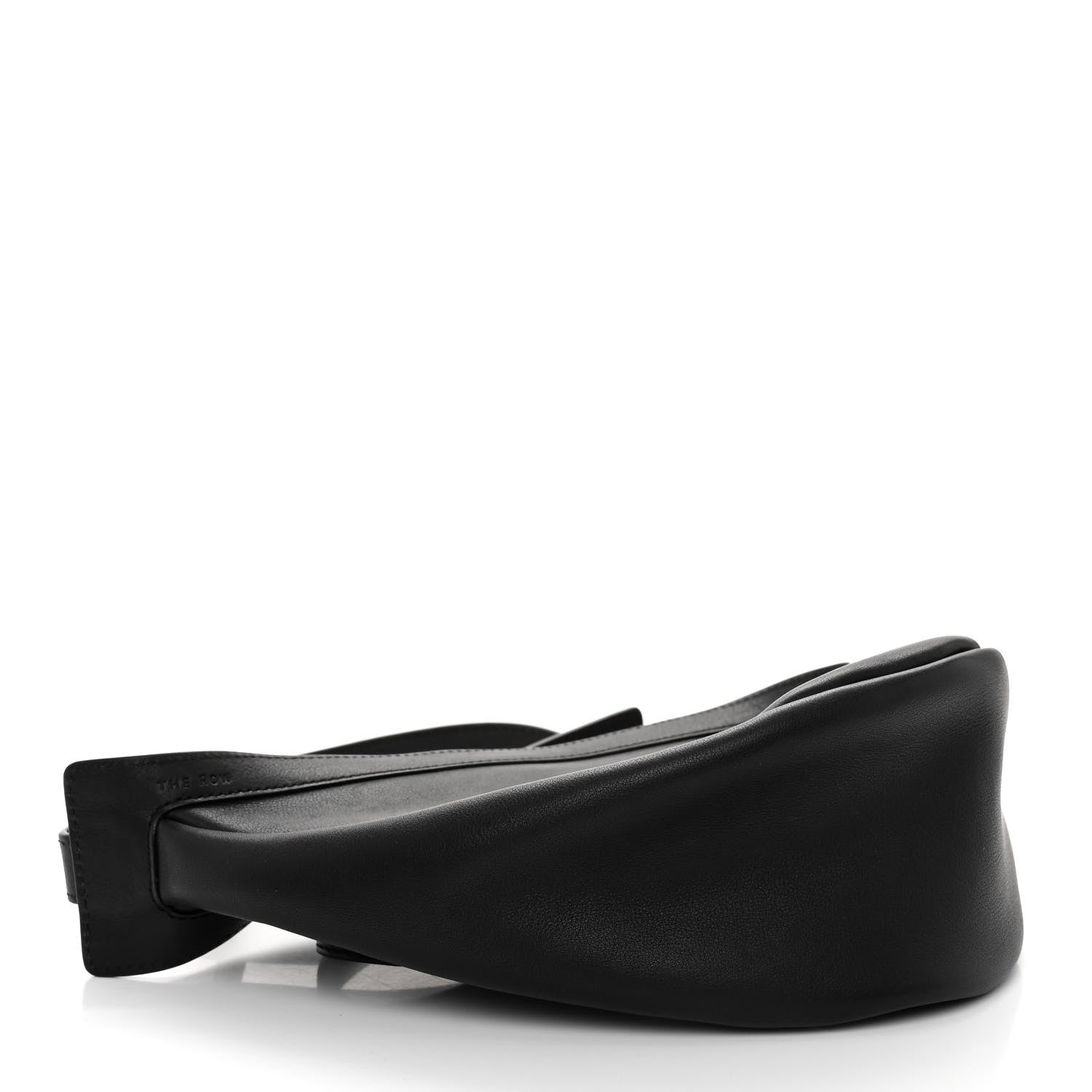 The Row Smooth Calfskin Small Slouchy Banana Bag Black 4 of 9