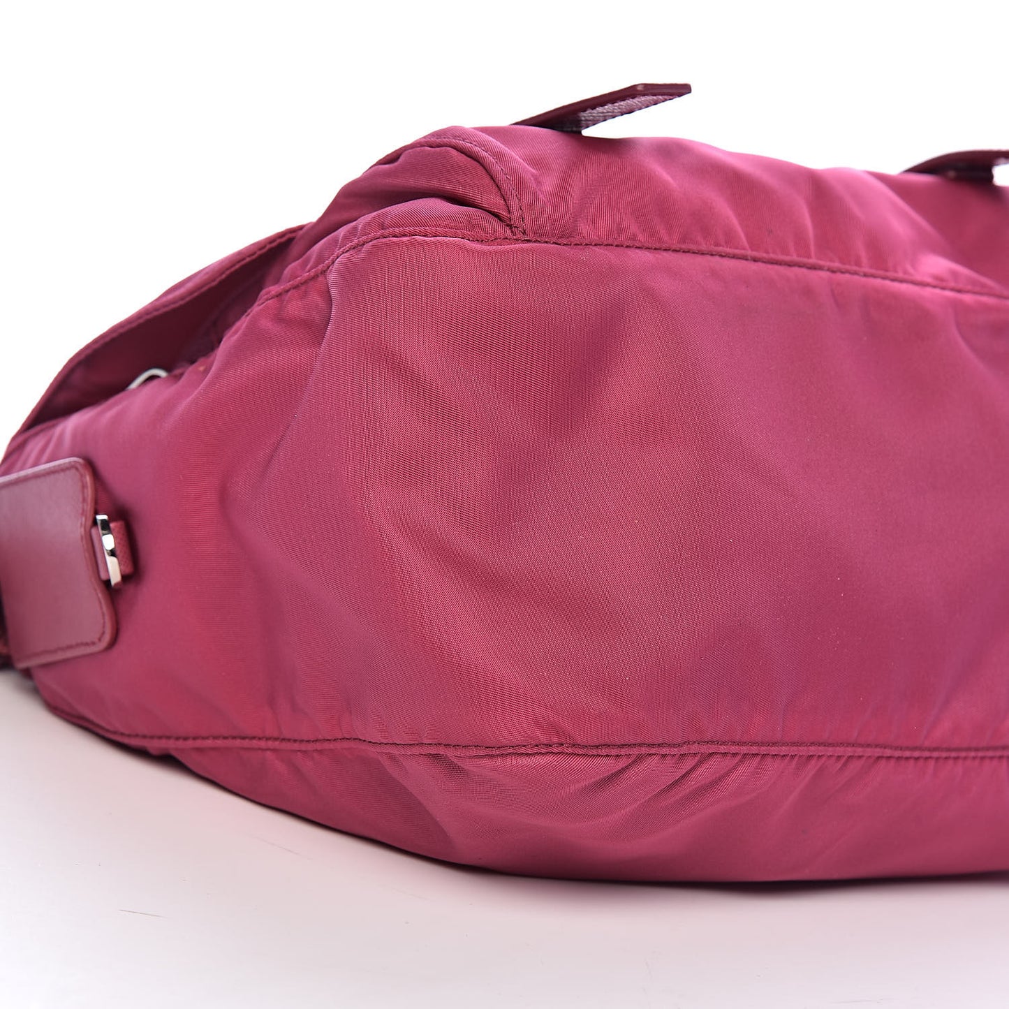Tessuto Nylon Vela Saffiano Messenger Bag Fuxia