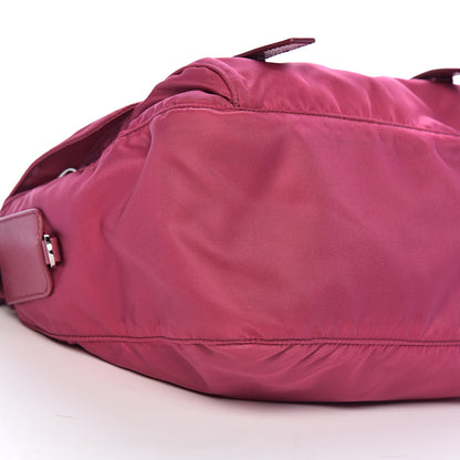 Prada Tessuto Nylon Vela Saffiano Messenger Bag Fuxia 8 of 10