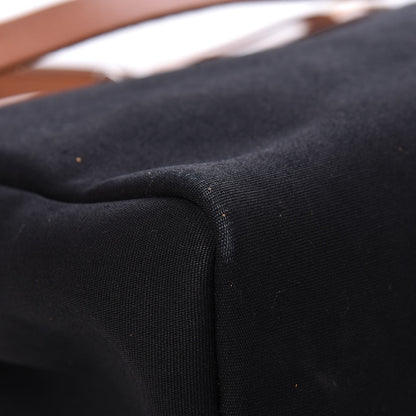 Hermes Toile Vache Calfskin Herbag 30 PM Black Natural 27 of 34