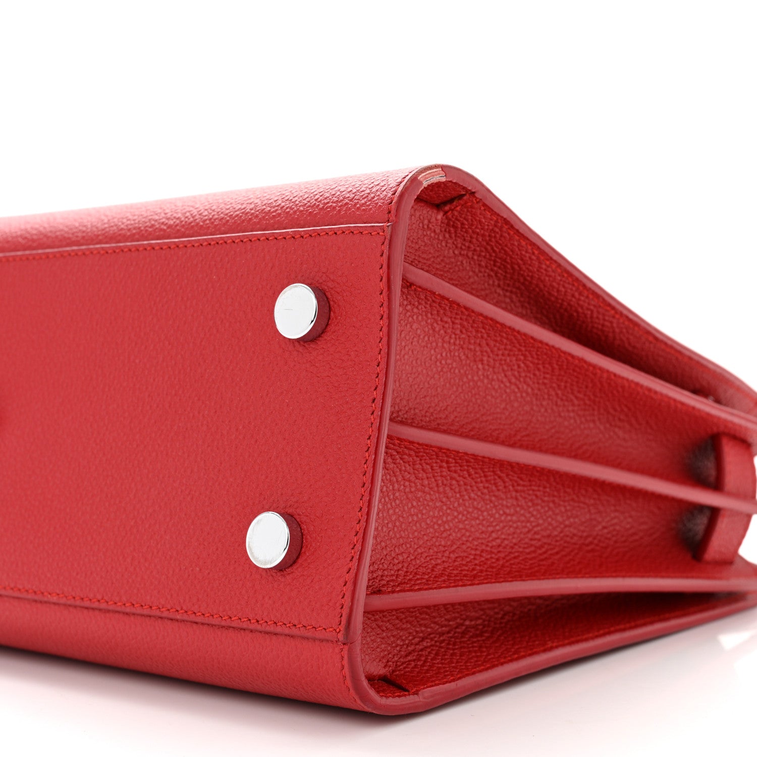 Saint Laurent Grained Calfskin Baby Sac De Jour Red 9 of 13