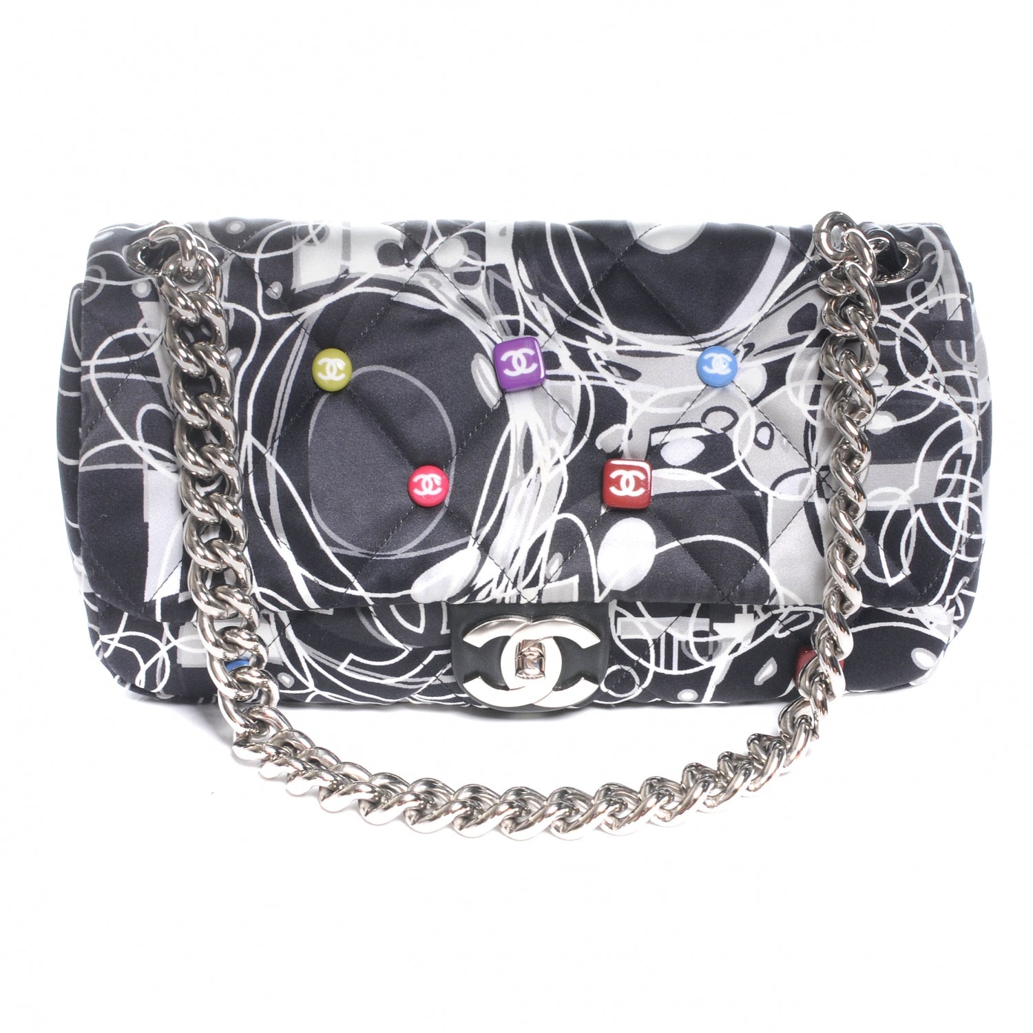 Chanel Satin Quilted Medium Kaleidoscope Flap 1 of 8