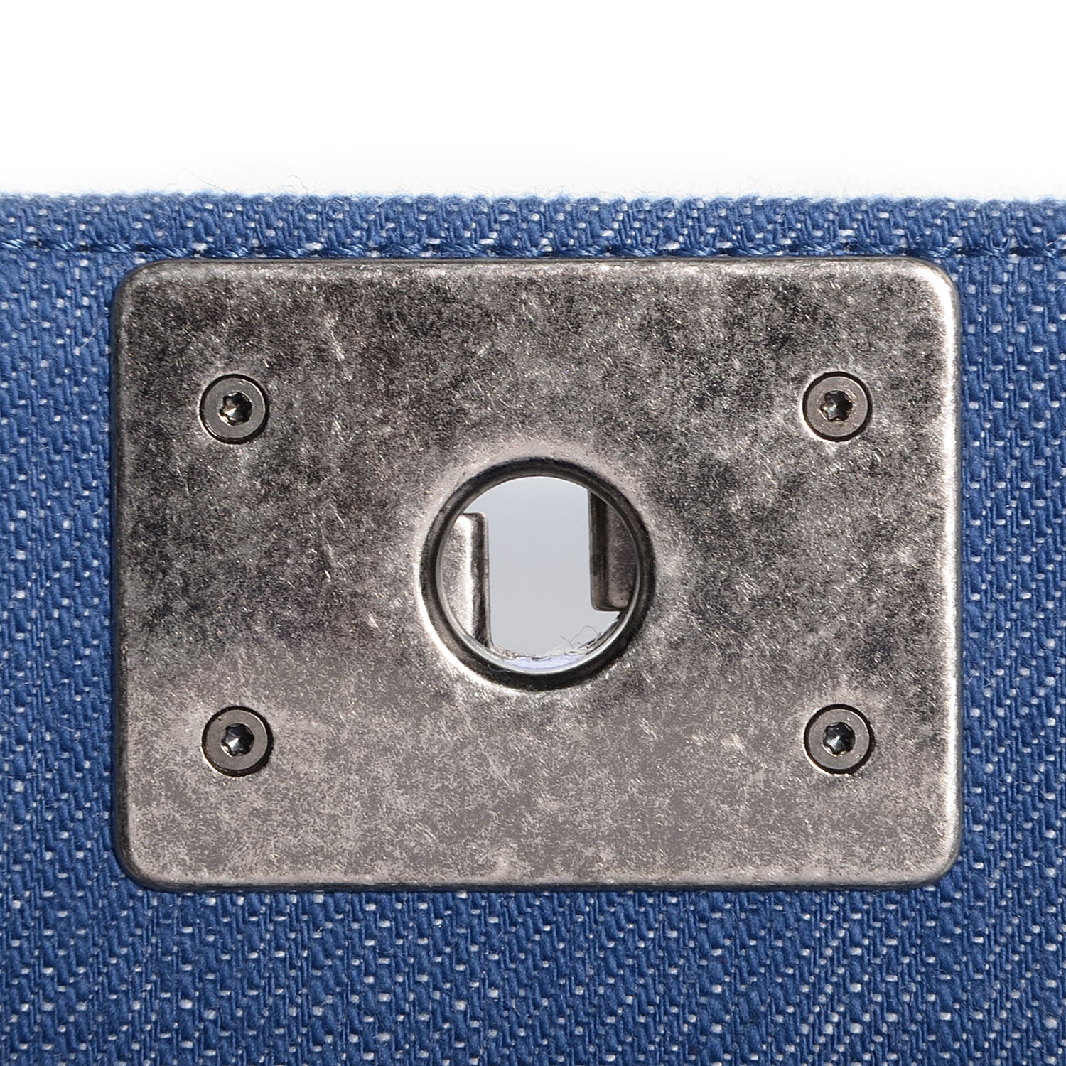 Chanel Denim Chevron Medium Boy Flap Light Blue 6 of 8