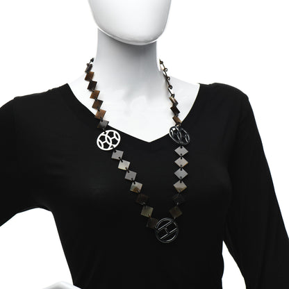 Hermes Buffalo Horn Sterling Silver Lena Necklace 2 of 5