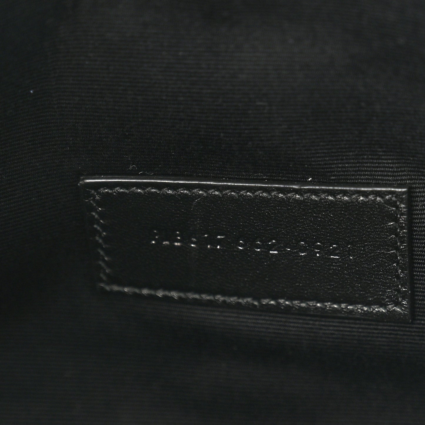 Grain De Poudre Matelasse Chevron Monogram Envelope Clutch Black