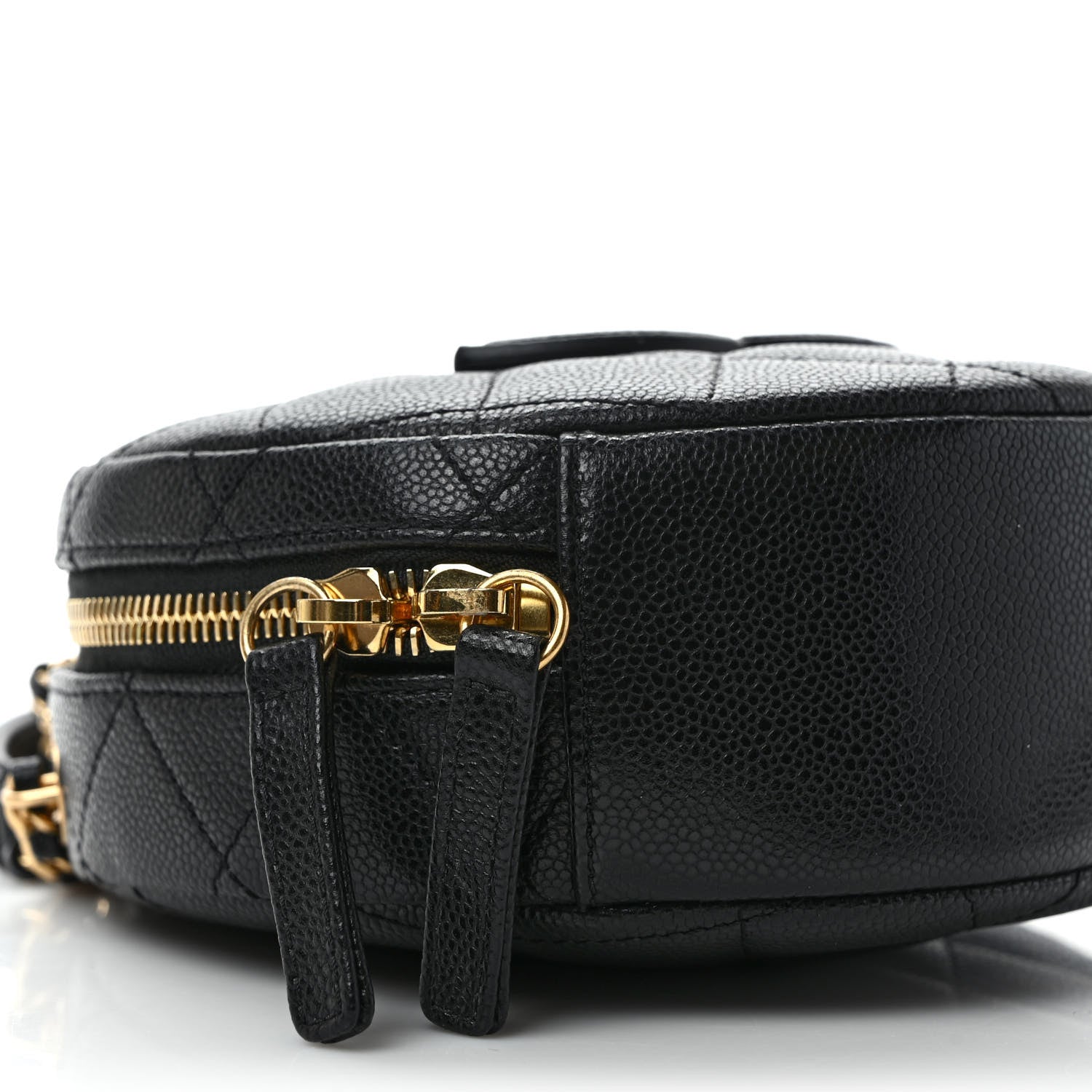 Chanel Caviar Quilted Small Round Vanity With Chain Black 8 of 9