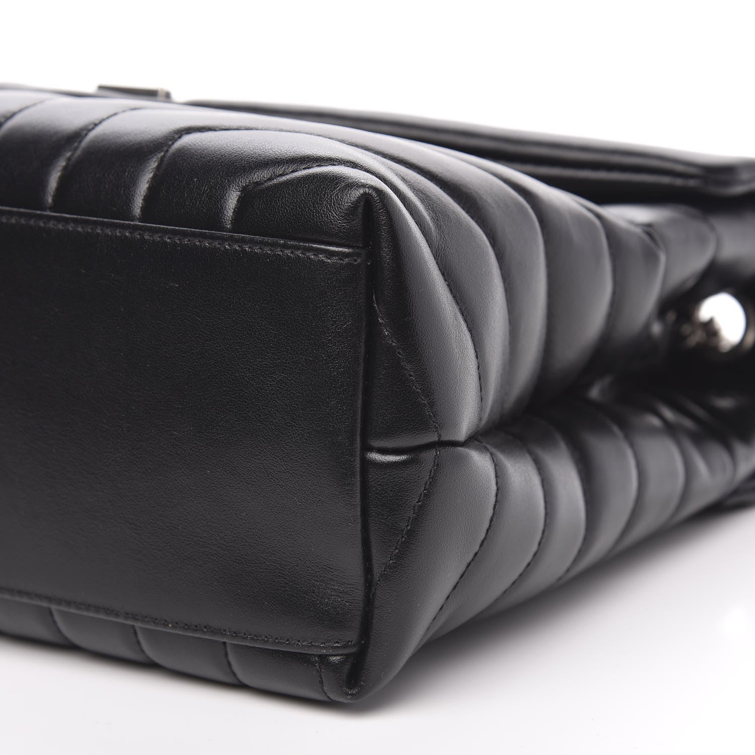Saint Laurent Calfskin Y Quilted Monogram Medium Loulou Chain Satchel Black 10 of 10