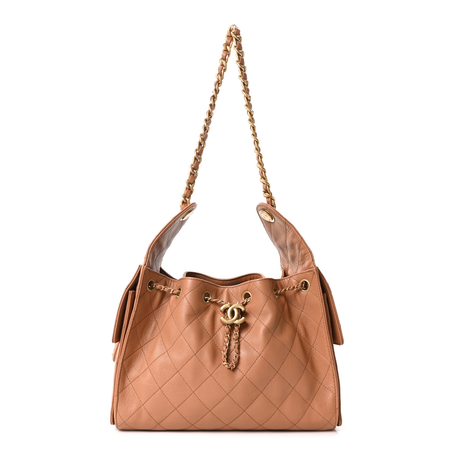 Chanel Caviar Quilted Small Chanel 25 Handbag Dark Beige 1 of 10