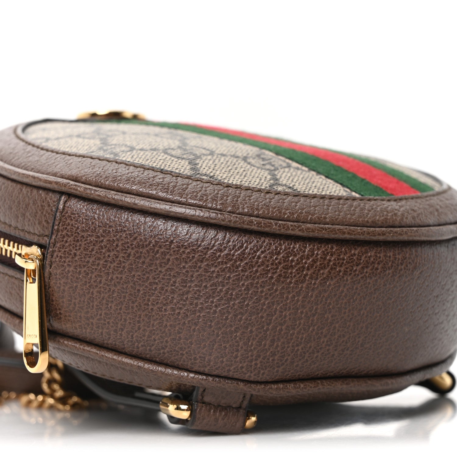Gucci GG Supreme Monogram Web Mini Ophidia Round Backpack Brown 9 of 10