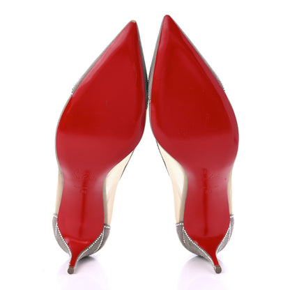 Christian Louboutin Veau Velours Crystal Rete Galativi 70 Pumps 39 Grey 7 of 9