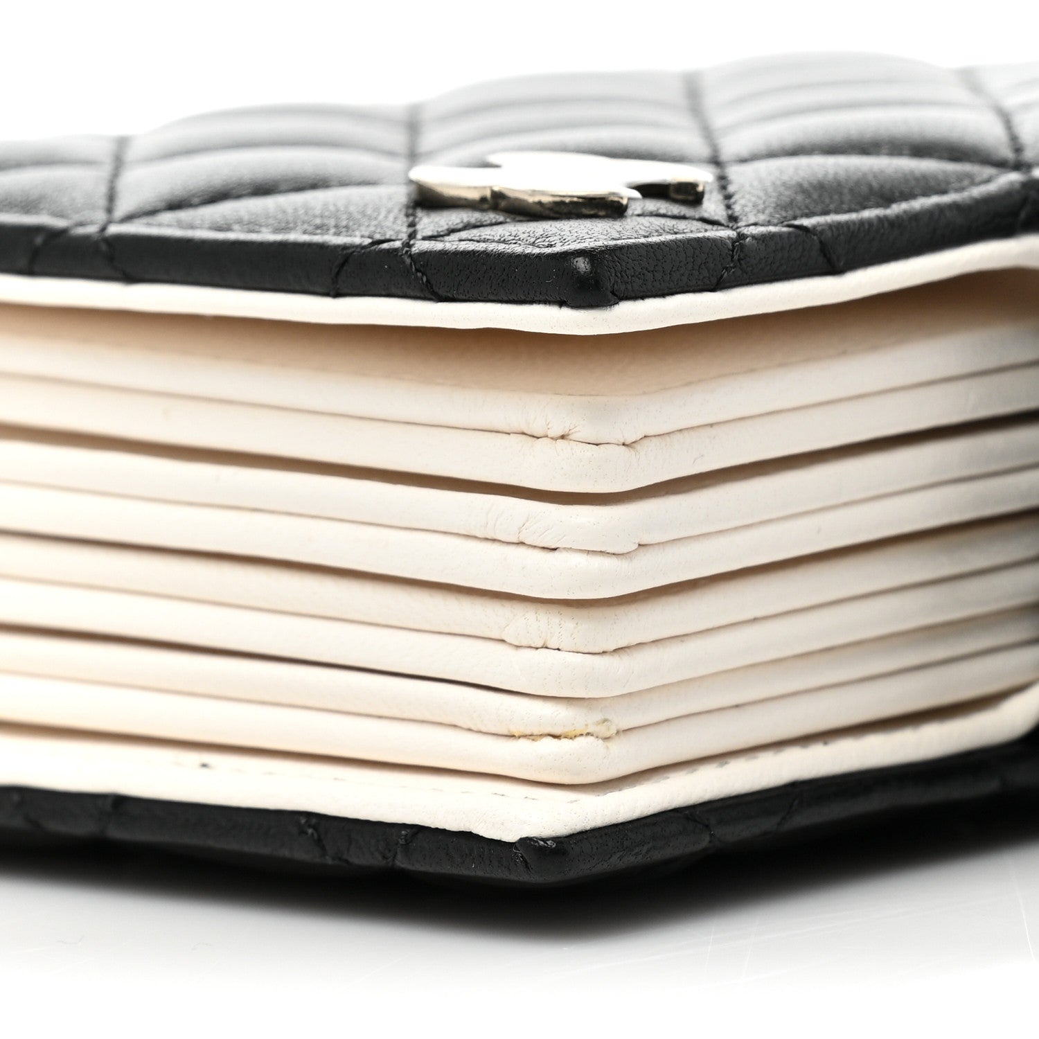 Chanel Lambskin Quilted Book Card Holder on Chain Black 10 of 10