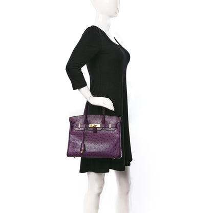 Hermes Ostrich Birkin 30 Violine 2 of 11