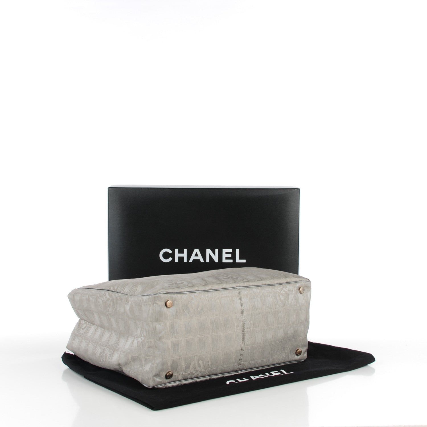Chanel Nylon Medium Travel Tote Silver 4 of 10