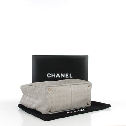 Chanel Nylon Medium Travel Tote Silver 4 of 10