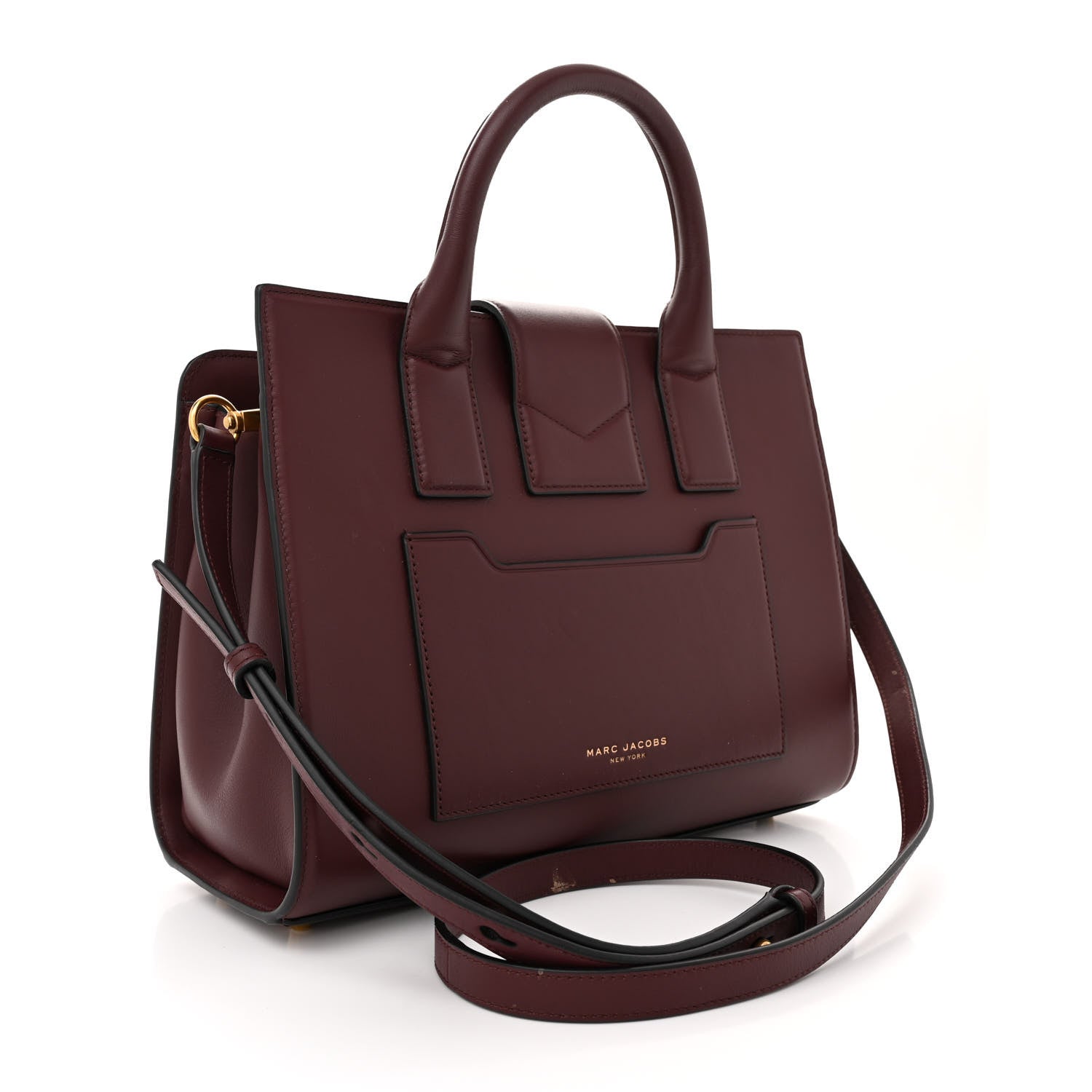 Marc Jacobs Calfskin Small West End Top Handle Bag Burgundy 3 of 14