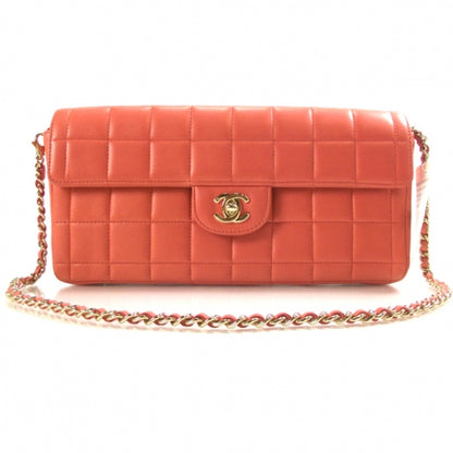 Chanel Lambskin East West Chocolate Bar Classic Flap Red 1 of 12