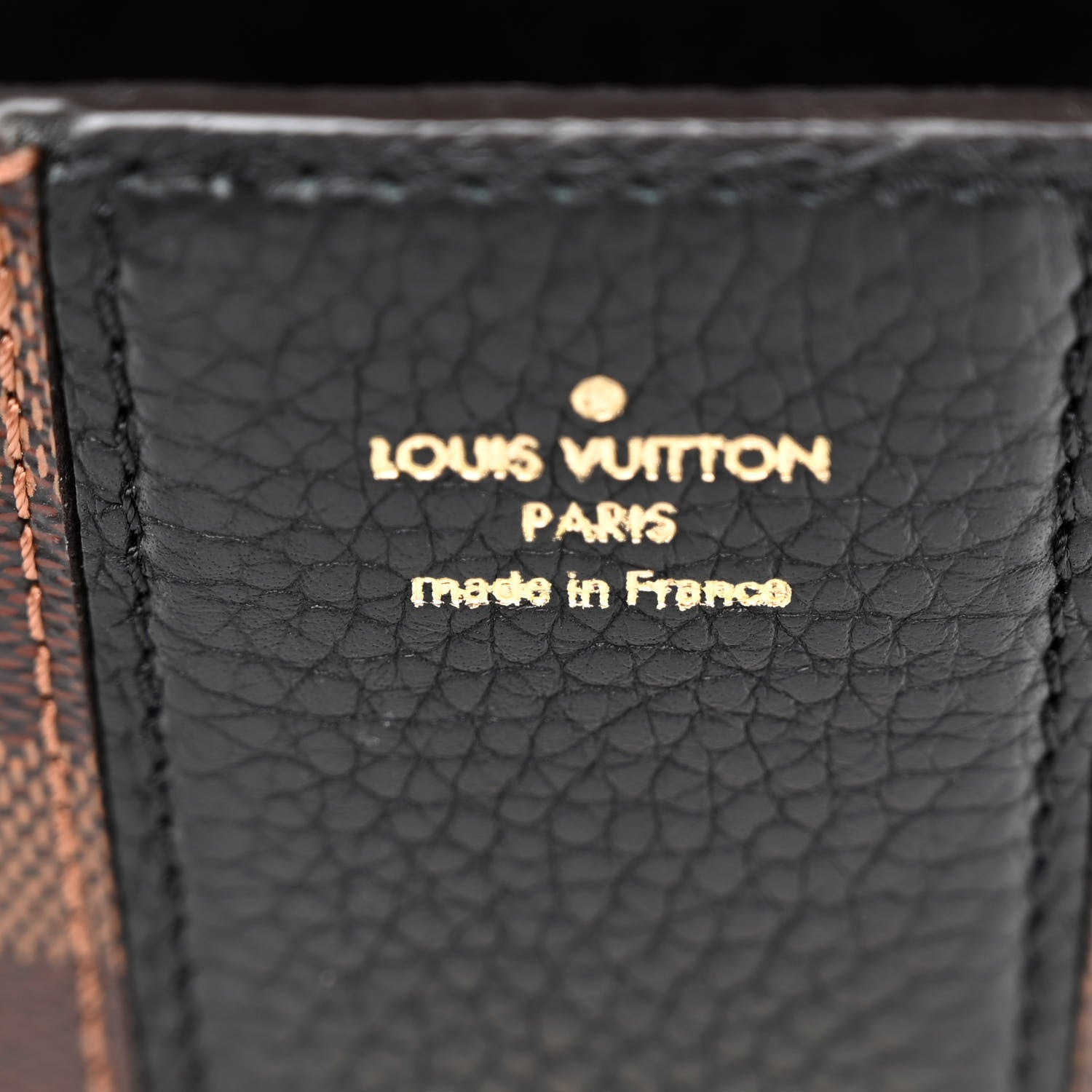 Louis Vuitton Damier Ebene Cuir Taurillon Wight Black 6 of 11