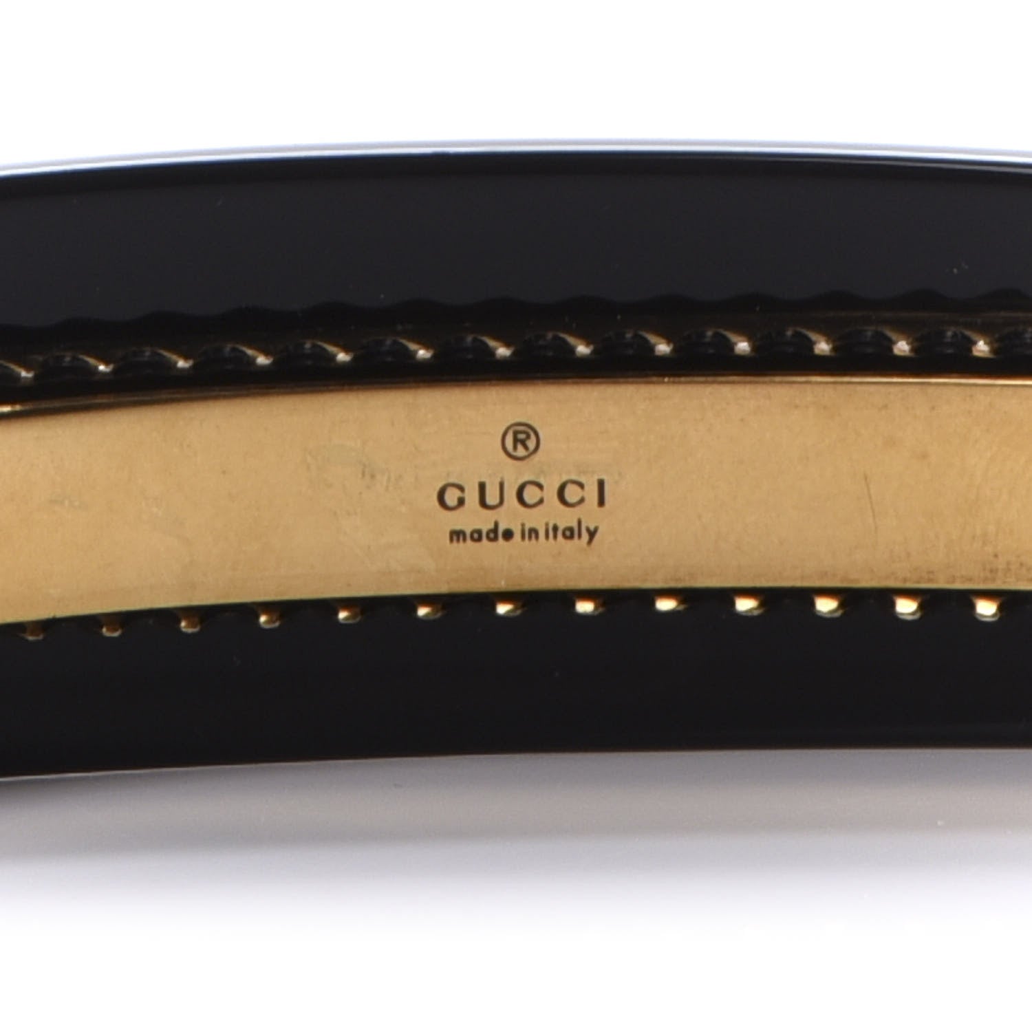 Gucci Resin Crystal Single Hair Barrette Black 2 of 4